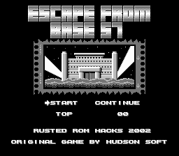 Escape From Base 57 Title Screen